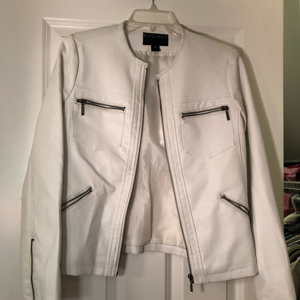 White leather jacket